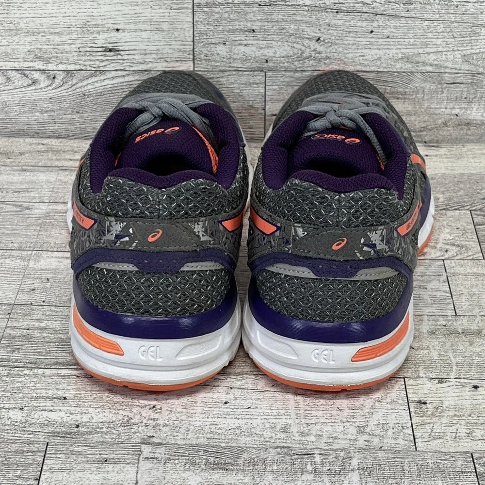 Asics Gel‎ Excite 4 T6E9Q Running Shoes Gray Orange Purple White Women Size 9.5